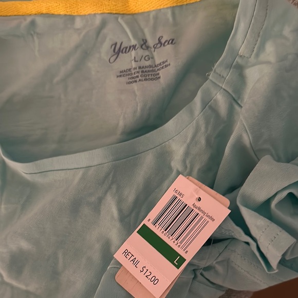 NWT Yarn & Sea Morning Sunshine Blue T-Shirt/Pajama Top - Picture 5 of 8